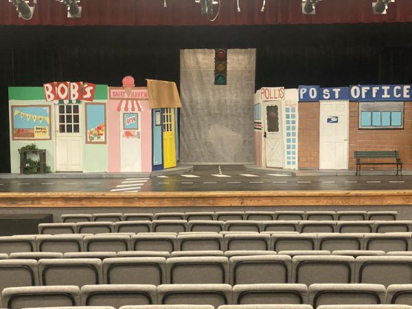 The set of One Stoplight Town, taking place at Warrenton High School on February 1st-3rd, 2024.