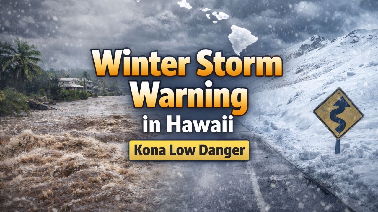 Winter Storm Warning Issued in Hawaii as Kona Low Brings Flooding, Snow, and High Winds